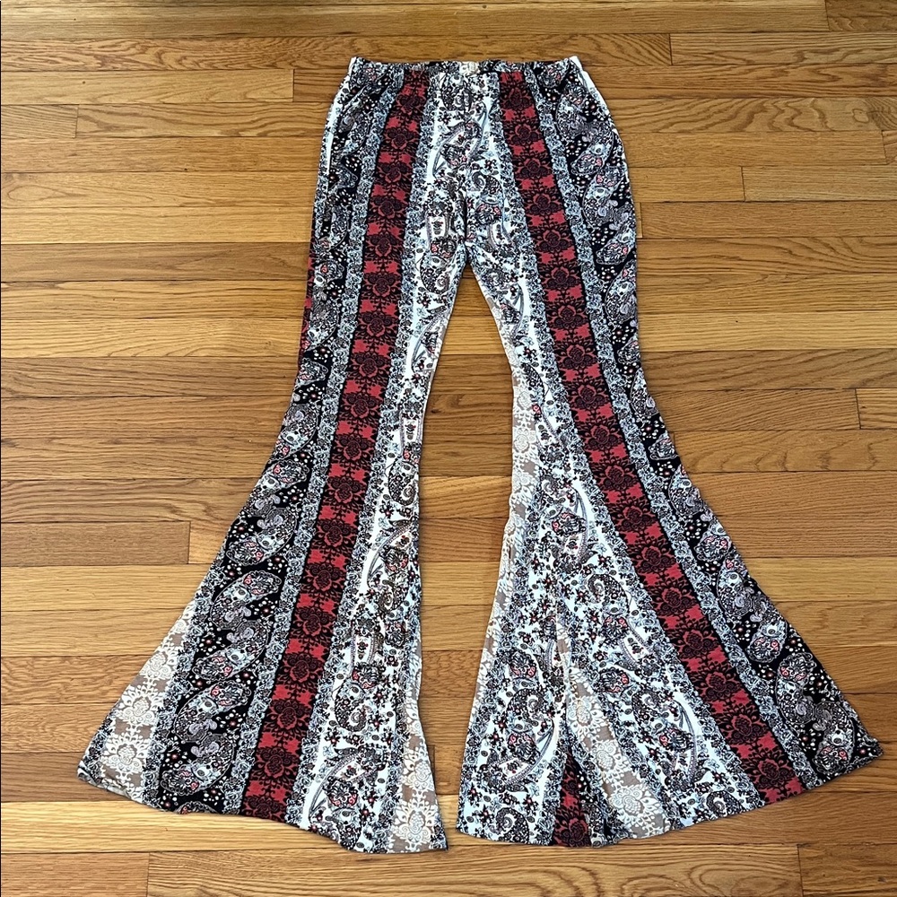 Bohemian Paisley Bell Bottom Pants SMALL